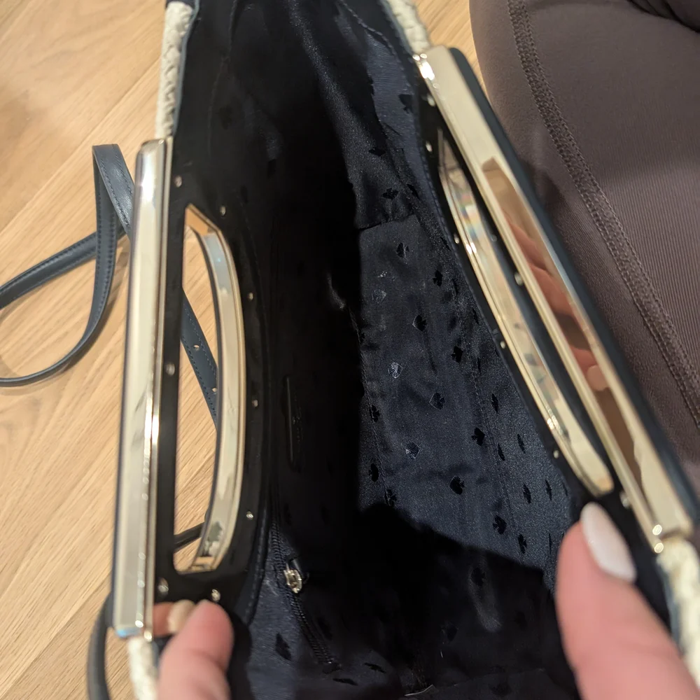 Kate Spade Navy and Cream Plaid Crossbody Bag - Picture 7 of 8